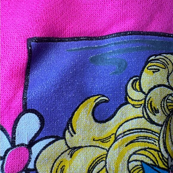 Barbie Rare Vintage 1990 Made in USA Kids Shirt Pink Ruffles 3D Flower Girl 6X - Picture 10 of 15